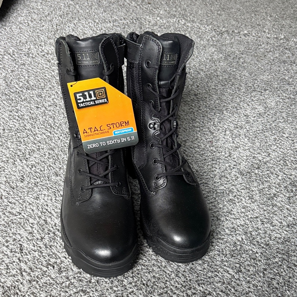 5.11 Tactical A.T.A.C. Storm Black Tactical Boots size 12 brand new